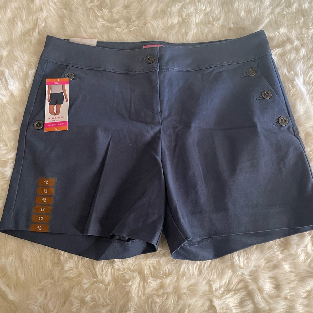 Blue Tailored Shorts